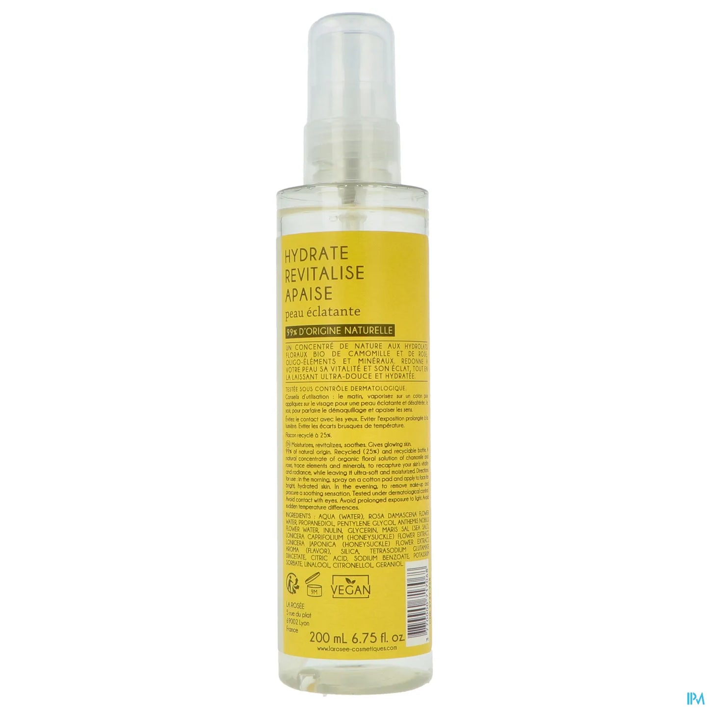 Lozione tonificante idratante alla camomilla biologica 200 ml