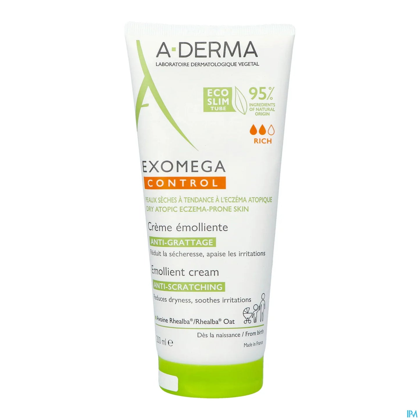 Exomega Control Crème Emolliente Anti-Démangeaison Tube Eco-Slim 200ml