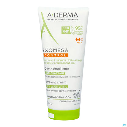 Exomega Control Crème Emolliente Anti-Démangeaison Tube Eco-Slim 200ml