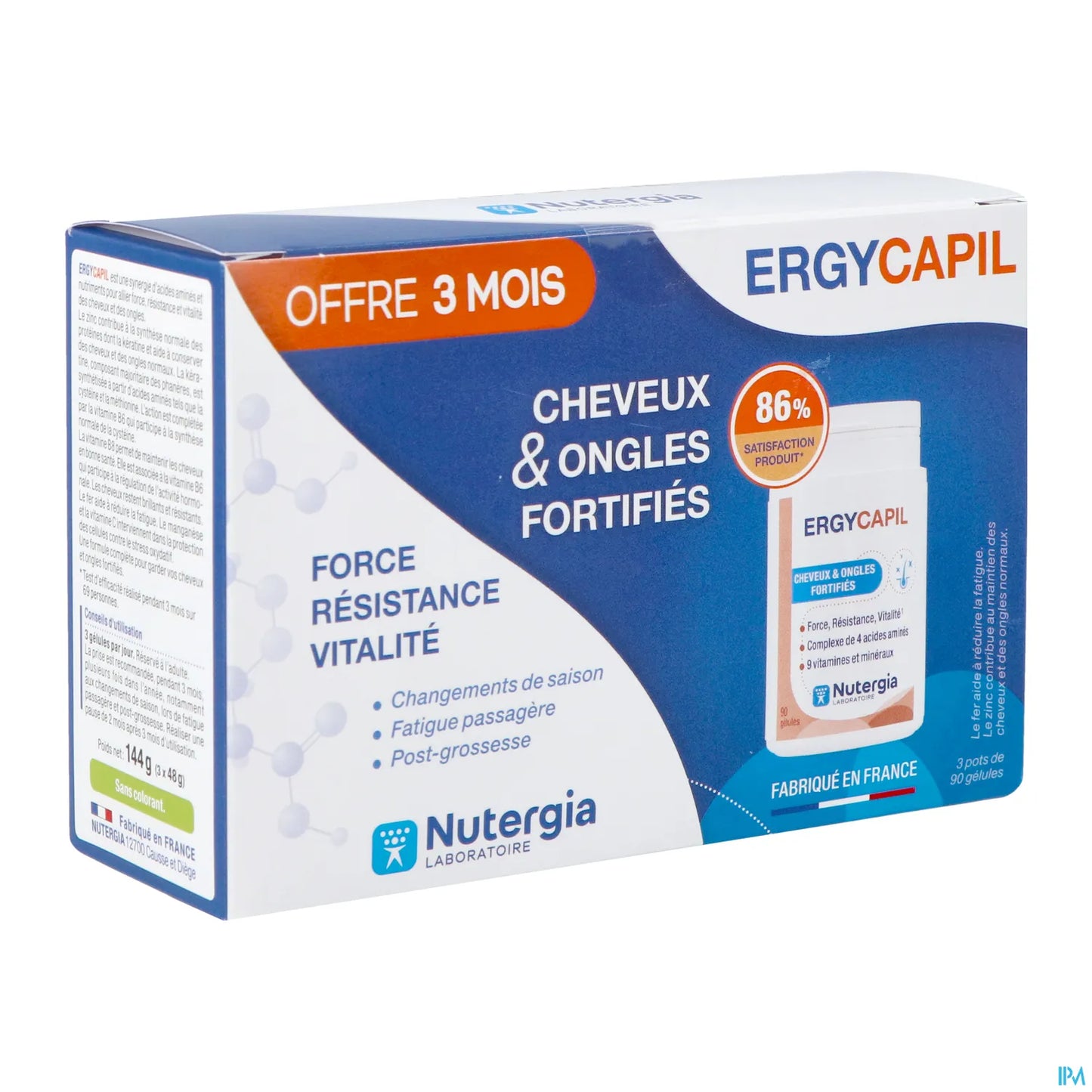Ergycapil Fortified Nails and Hair 3x90 Capsules