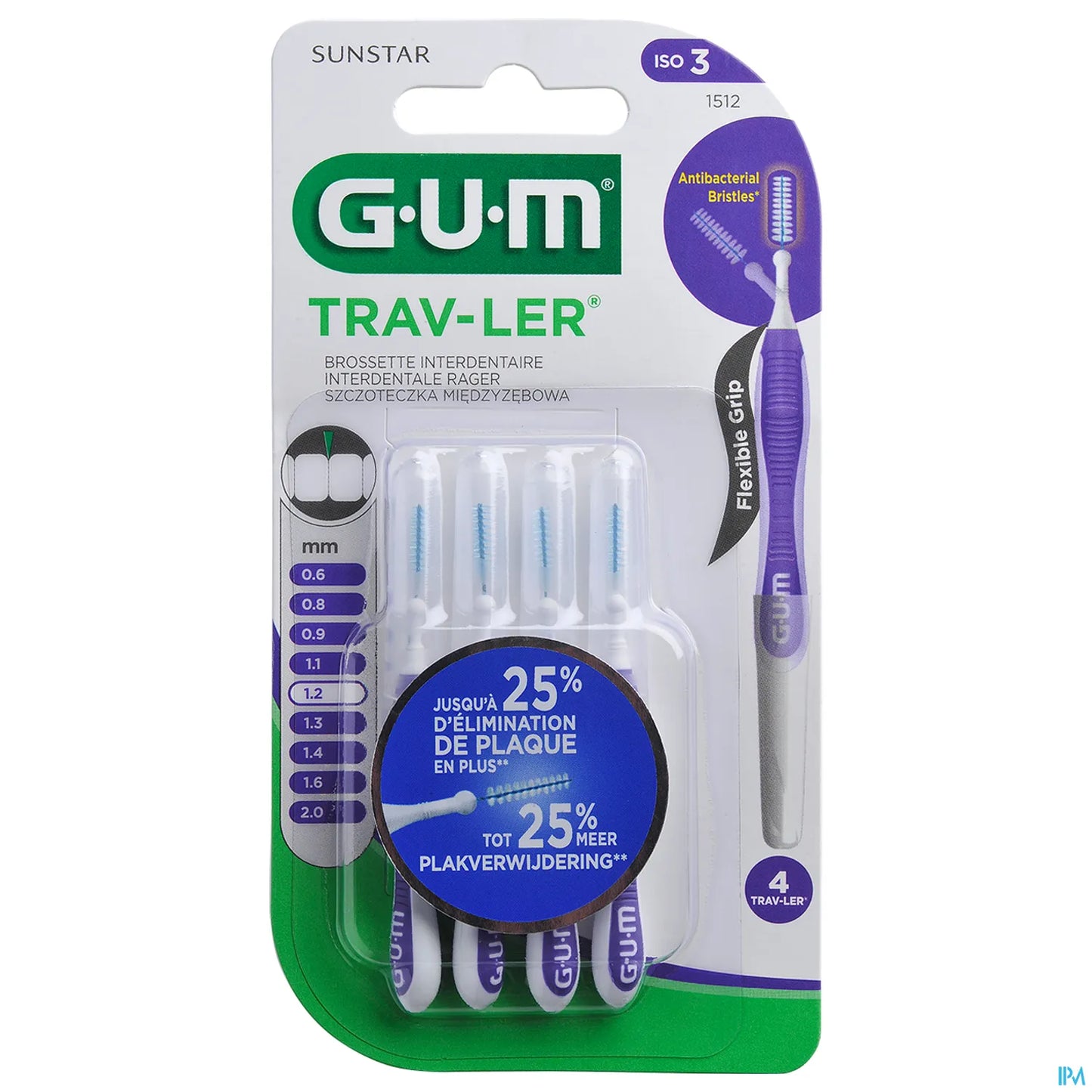 Brossettes Interdentaires Trav-Ler 1.2mm x4 1512