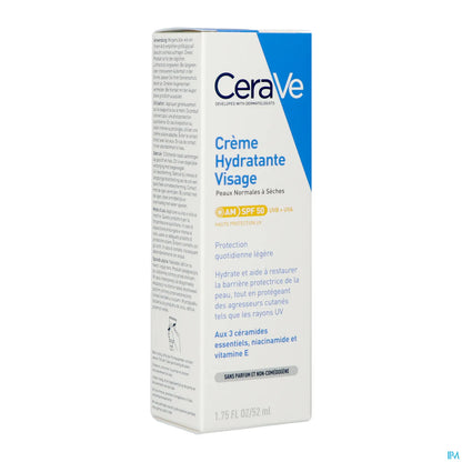 Crème Hydratante Visage Facteur De Protection 50 52 ml
