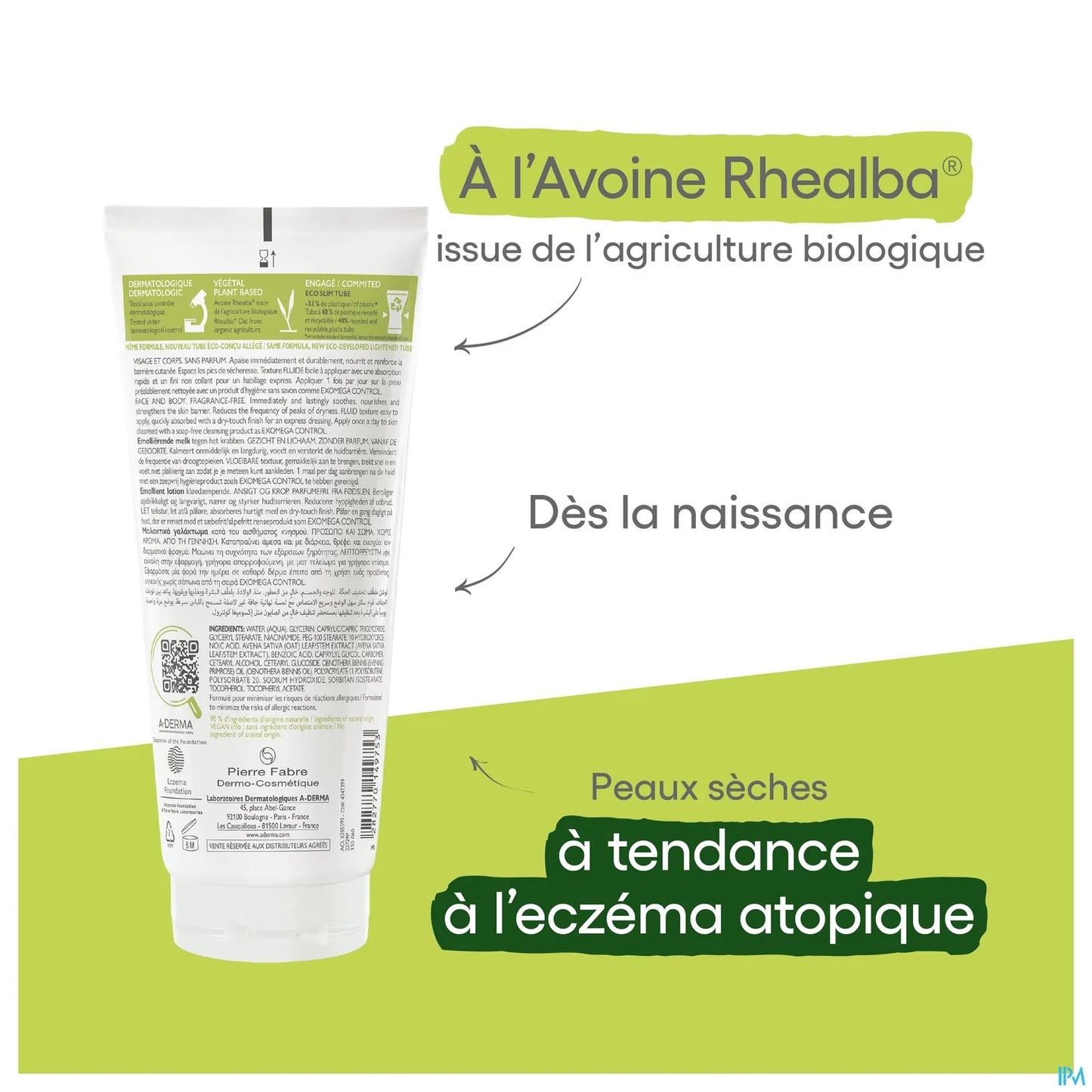 Exomega Control Lait Emollient Anti-Grattage 200ml