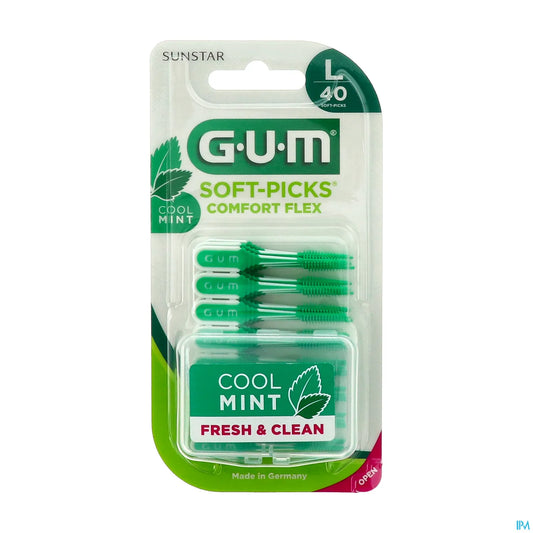 G.U.M Soft-Picks Comfort Flex Mint Large 40 Unités