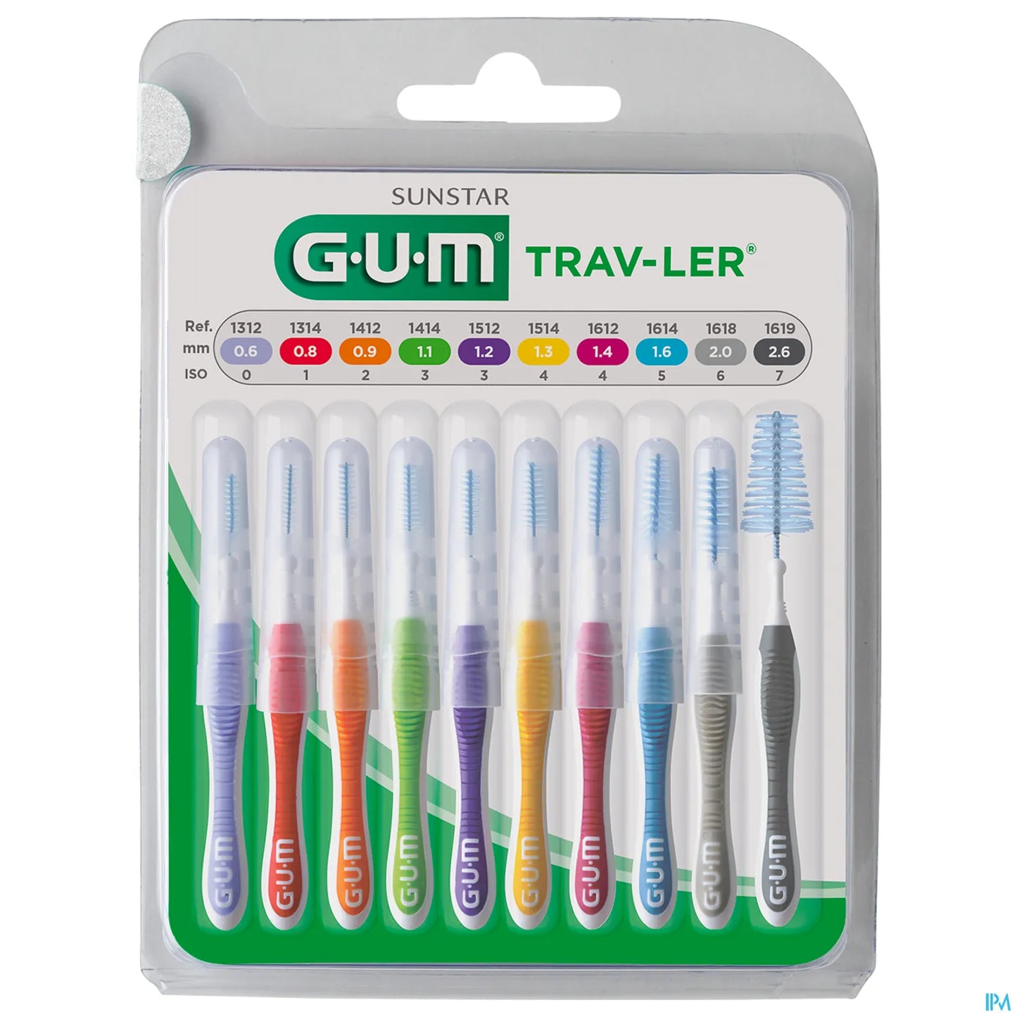 G.U.M Trav-Ler Kit 10 Brossettes Interdentaires Différentes