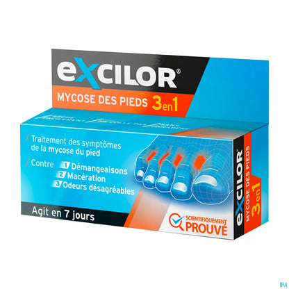 Cooper Excilor Mycose Du Pied 3 en 1 Crème Podologique 15ml