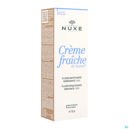 Creme Fraiche de Beaute Fluide Matifiant Hydratant 48H 50ml Peaux Mixtes