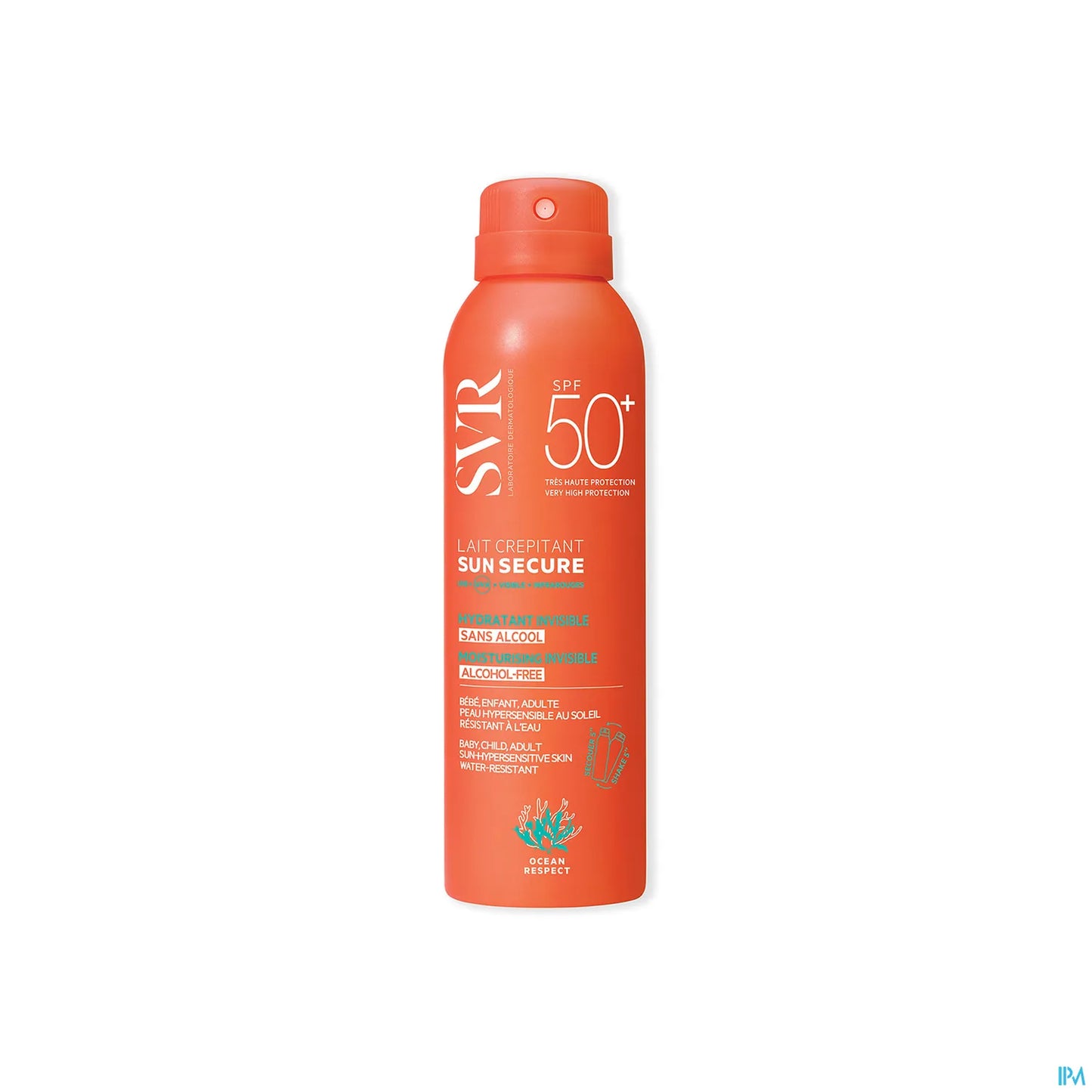 SVR Sun Secure Lait Crépitant Solaire Très Haute Protection 200 mL
