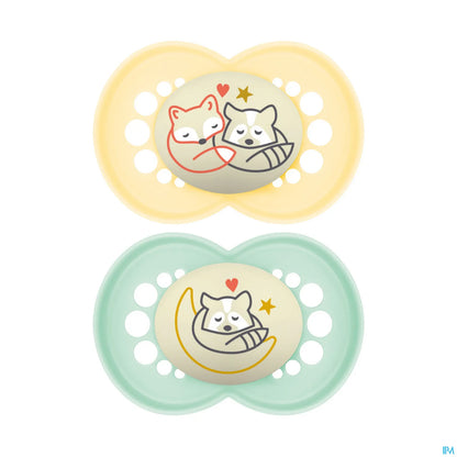 Sucette Original Nuit Silicone Plus de 6 Mois x2