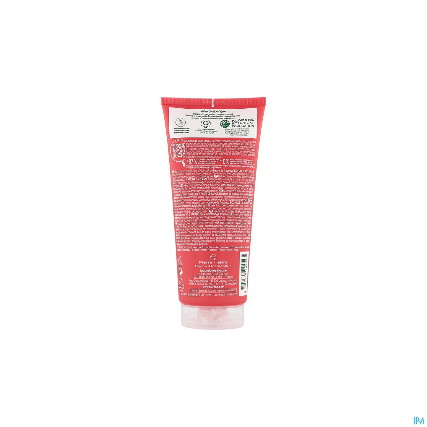 Gel Douche Fleur d'Hibiscus au Beurre de Cupuaçu Bio 200 ml