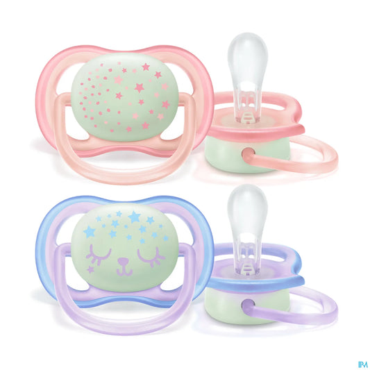 Sucette Ultra Air Nuit 0-6 Mois 2 Unités