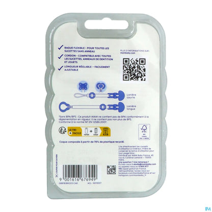 Attache-Sucette Décor Tous Âges Réglable Lavable