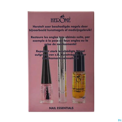 Set Pour Ongles Secs Et Striés Flacons 2X4ml + 1 Polissoir