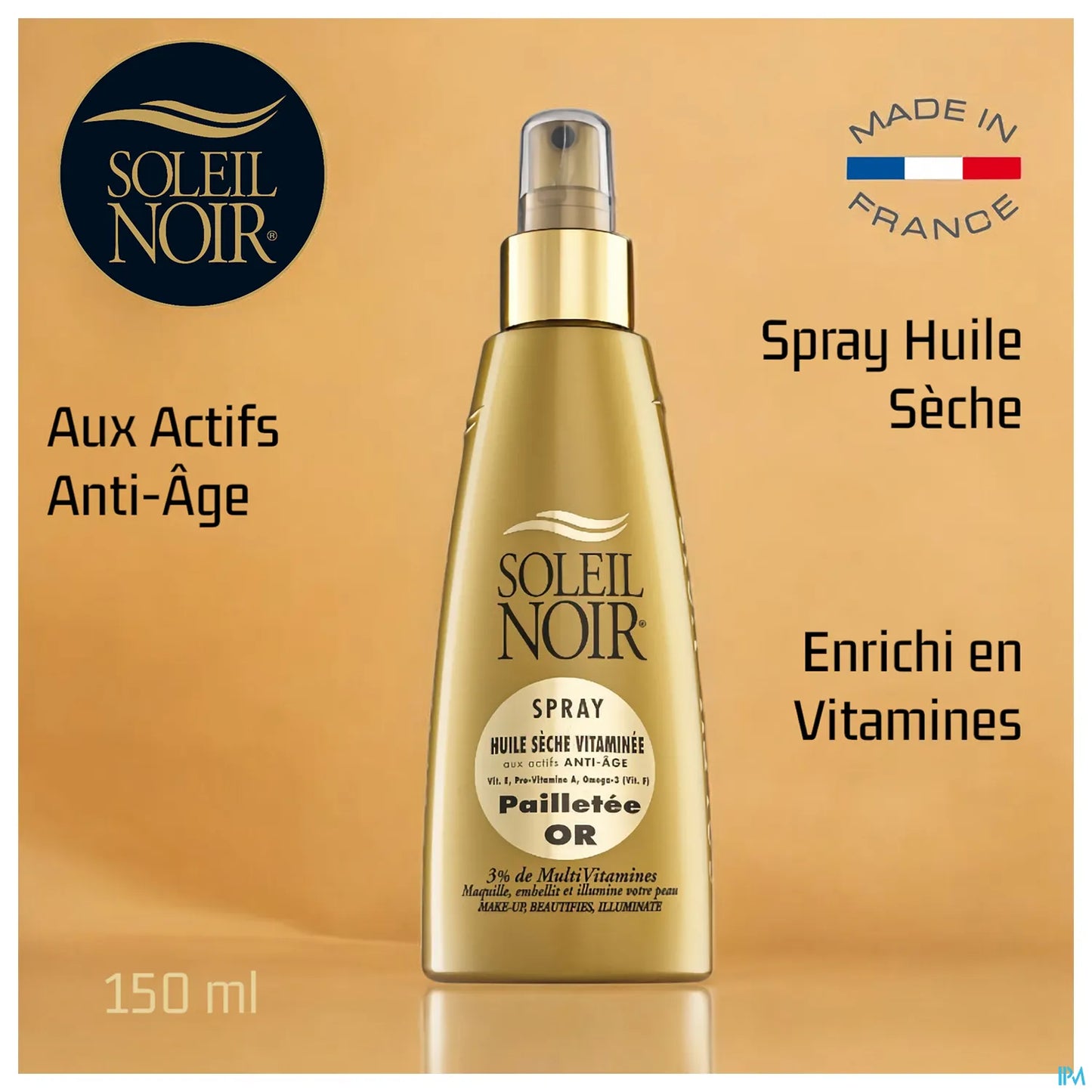 Spray Huile Sèche Vitaminée Pailletée Or 150ml