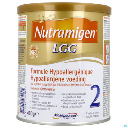 2 LGG Hypoallergénique Dès 6 Mois Lait en Poudre 400G