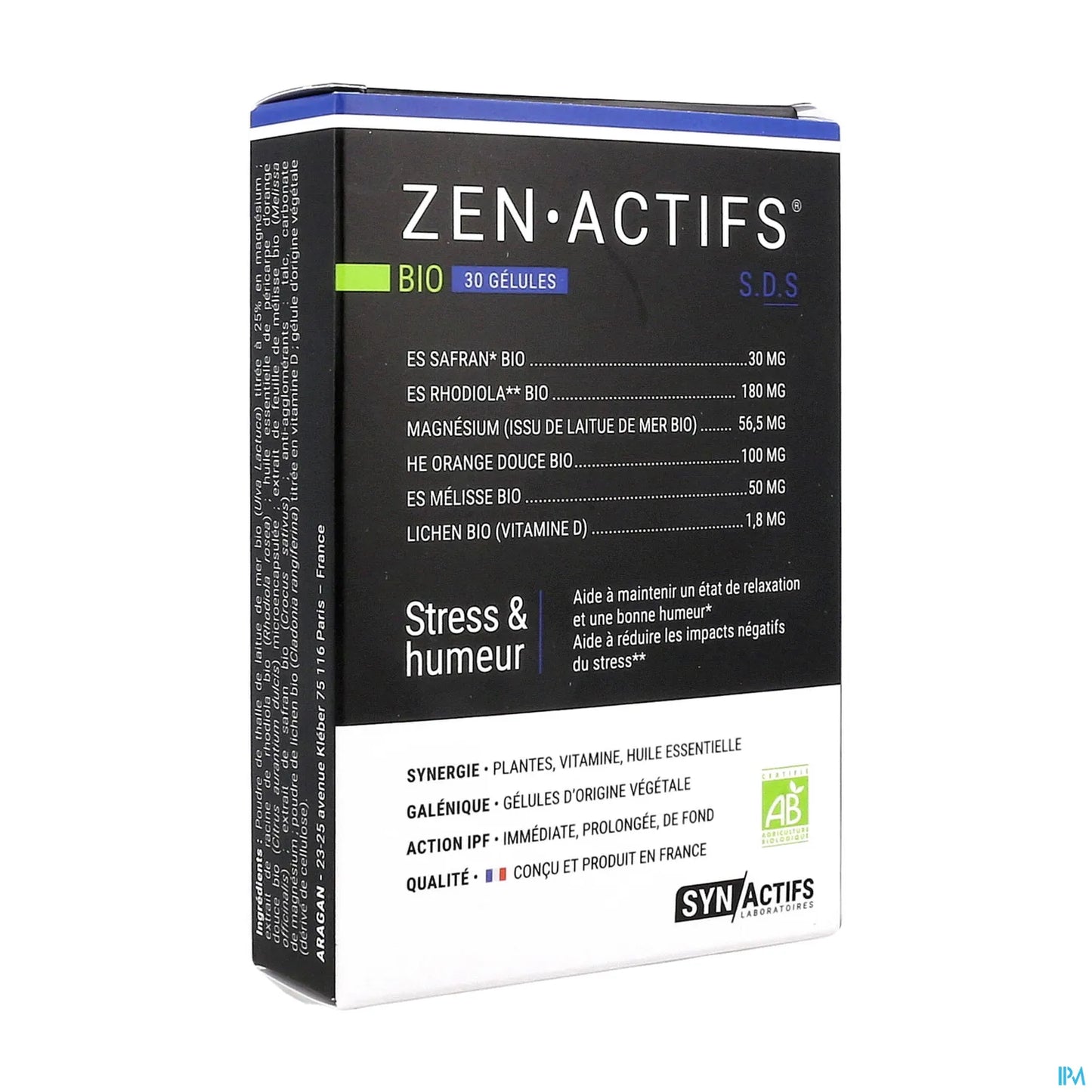Synactifs ZenGreen Stress 30 Gélules