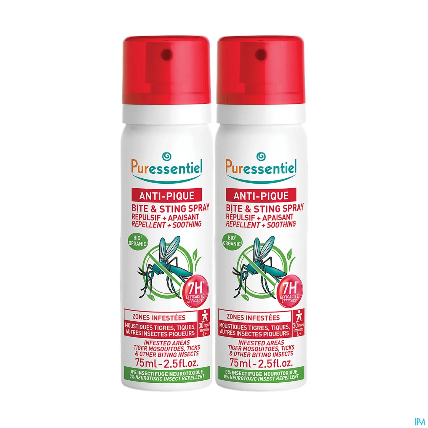 Puressentiel Anti Pique Spray Répulsif et Apaisant 2 x 75 mL
