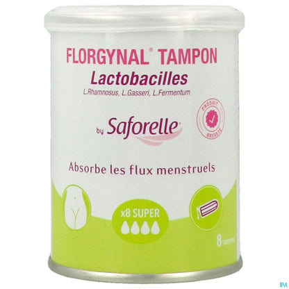 Saforelle Florgynal Tampons Super Lactobacilles Boîte de 8