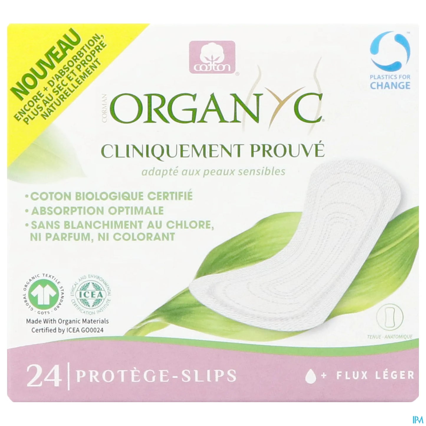 Protège-Slips Normaux en Pochette Individuelle Bio 24 pcs