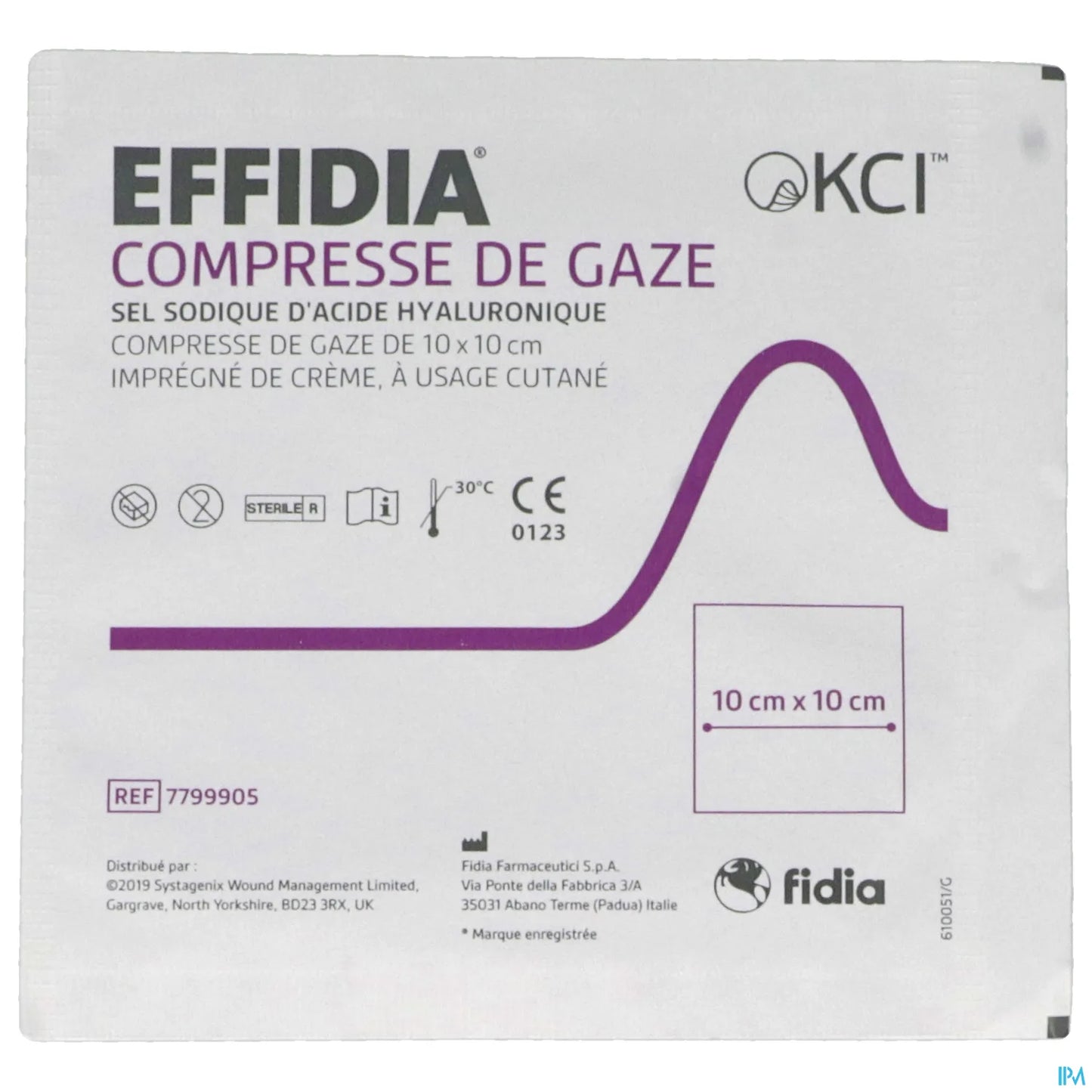 Compresse Imprégnée 10x10cm 10 Pièces