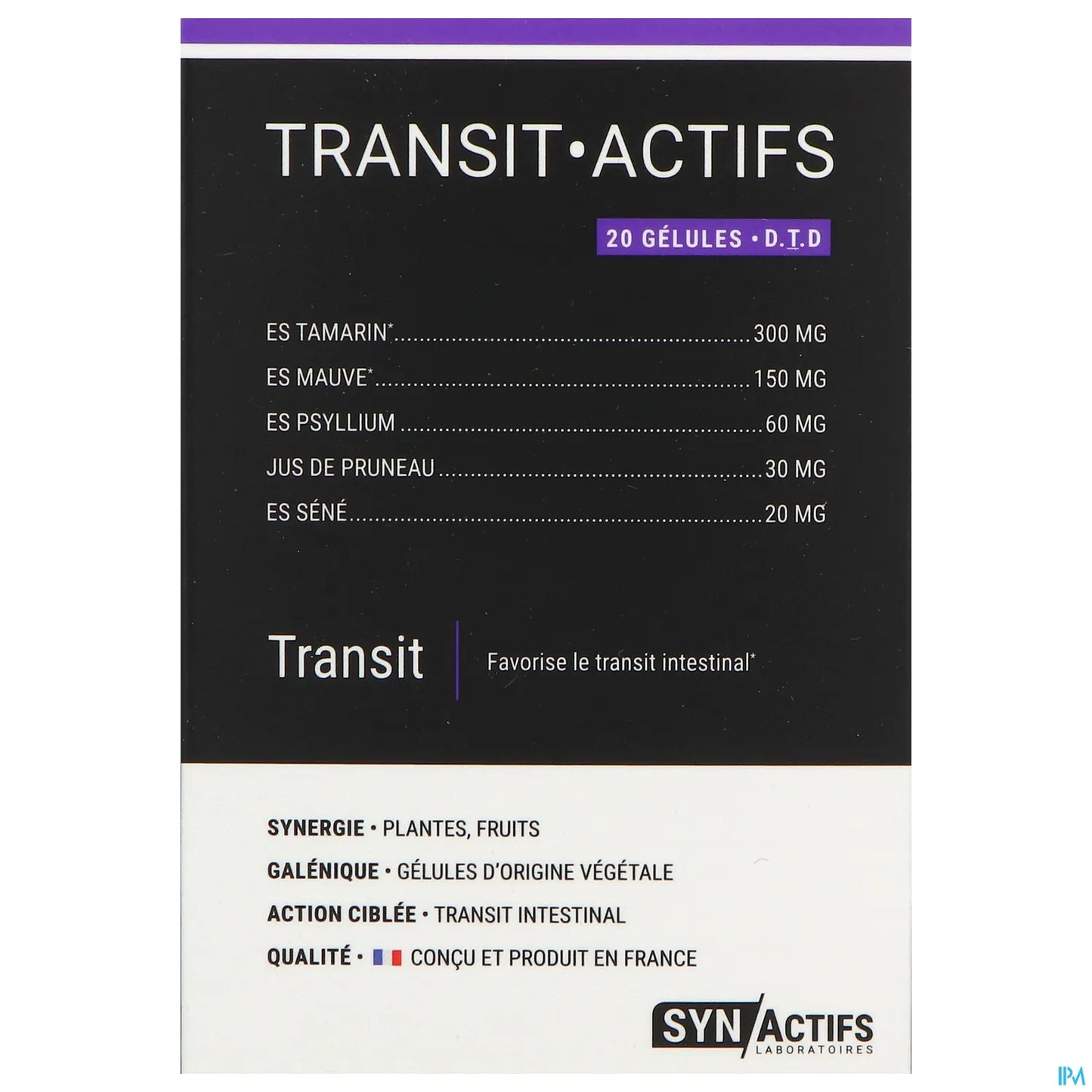 Synactifs Transit Actifs 20 Gélules