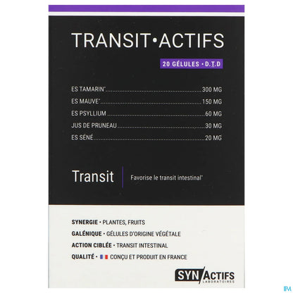 Synactifs Transit Actifs 20 Gélules