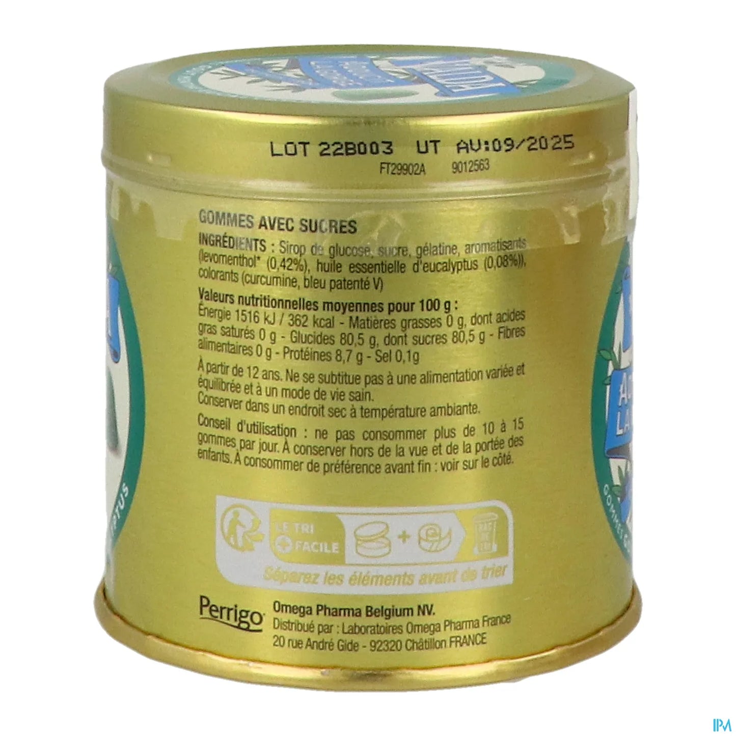 Gomme Valda al gusto di menta ed eucalipto 140 g