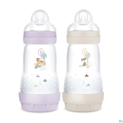 Easy Start Anti-Colic Baby Bottle 260ml Lilac Sand Flow Teat 2 X2