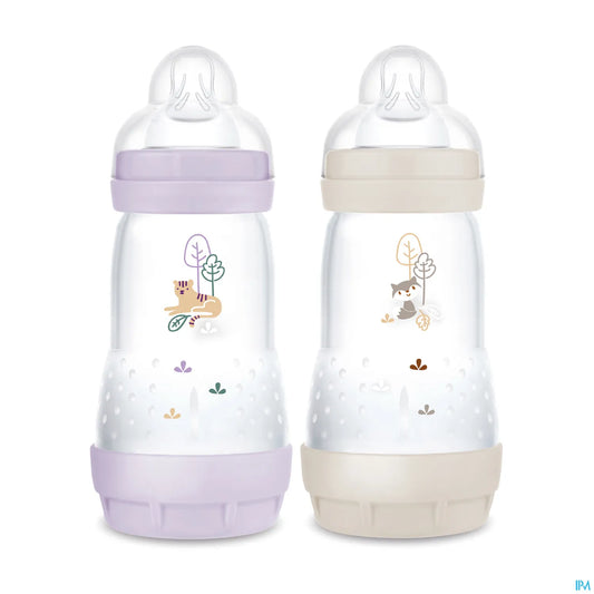 Easy Start Anti-Colic Baby Bottle 260ml Lilac Sand Flow Teat 2 X2