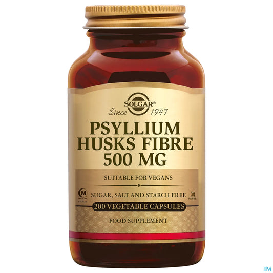 Psyllium Husk Fiber 500 mg 200 Vegetable Capsules