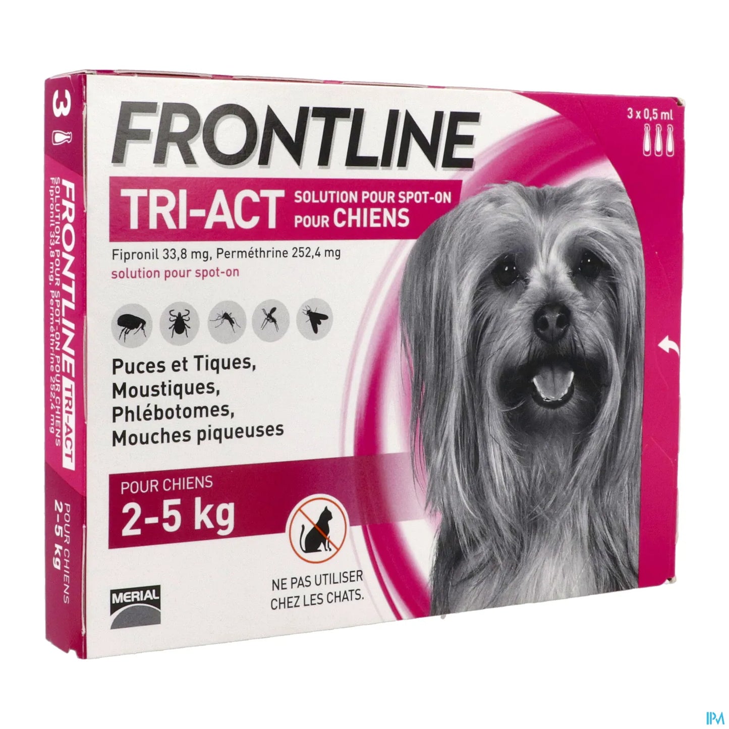 Tri-Act Dog 2 to 5 kg Box of 3 Pipettes