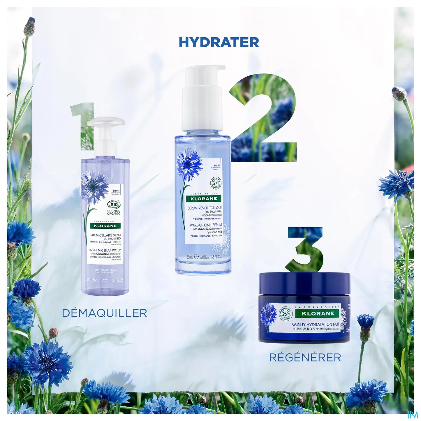 Eau Micellaire 3 en 1 Bleuet Bio 400 ml