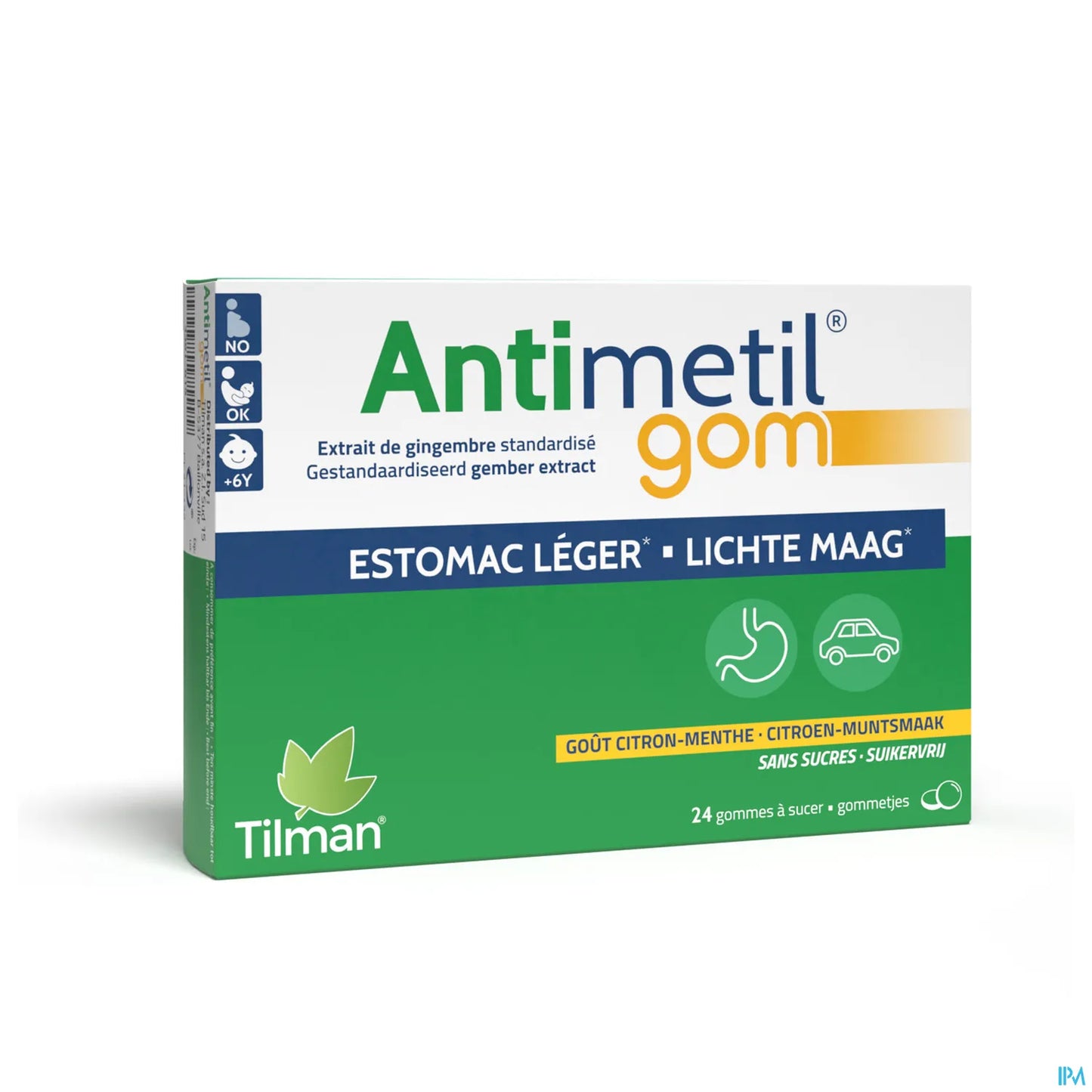 Antimetil Gommes Citron Boîte 24 Unités