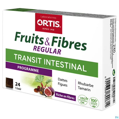 Fruits &amp; Fiber Regular Intestinal Transit - 24 Cubes
