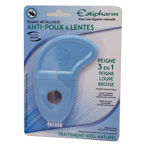 Peigne Métallique Anti-Poux Et Anti-Lentes 3 en 1