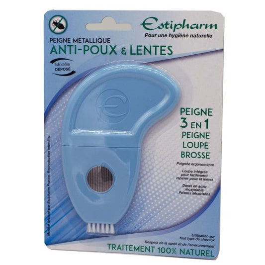 Peigne Métallique Anti-Poux Et Anti-Lentes 3 en 1
