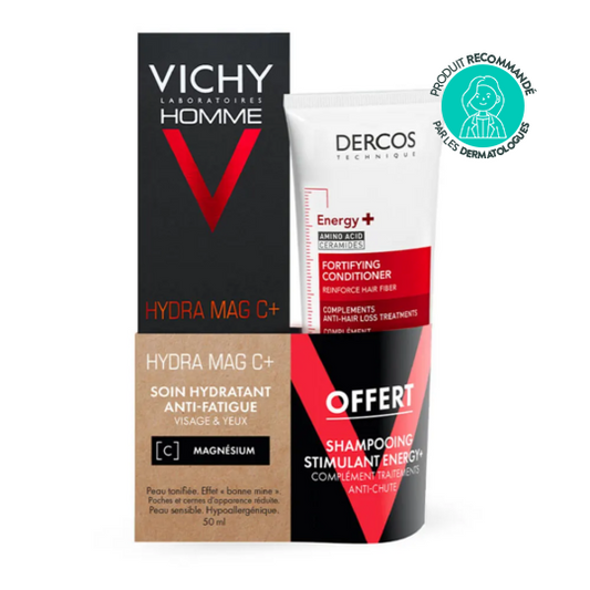 Homme Hydra Mag C Plus Gel Crème Soin Hydratant 50ml Avec Mini Shampooing Offert