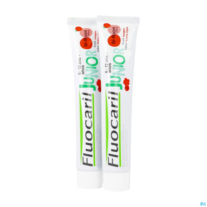 Junior 6-12 Ans Gel Dentifrice Fruits Rouges 2x75ml