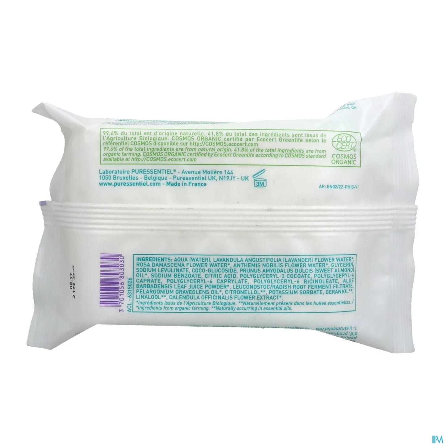 Lingettes Intimes Quotidiennes Certifiées Bio X25