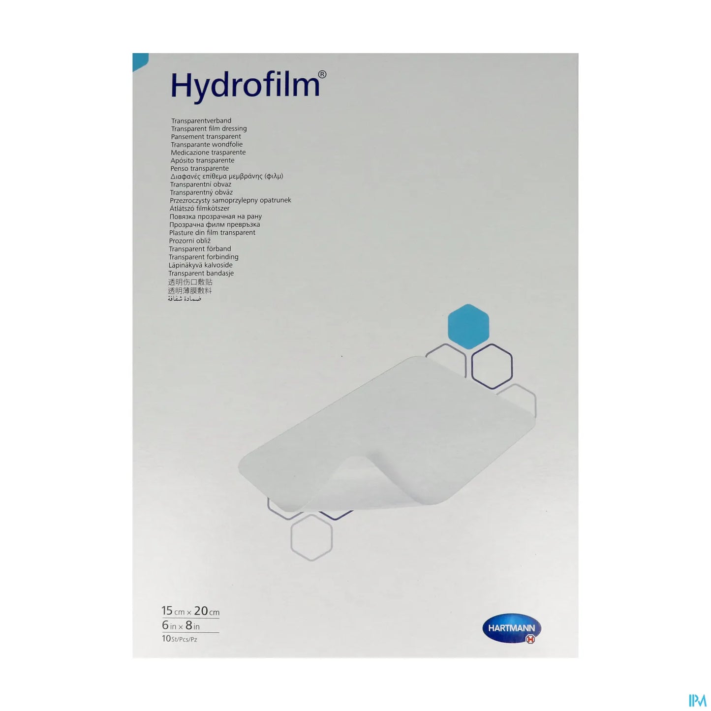 Hydrofilm Pansement Adhésif Transparent 15 x 20 cm Boîte de 10