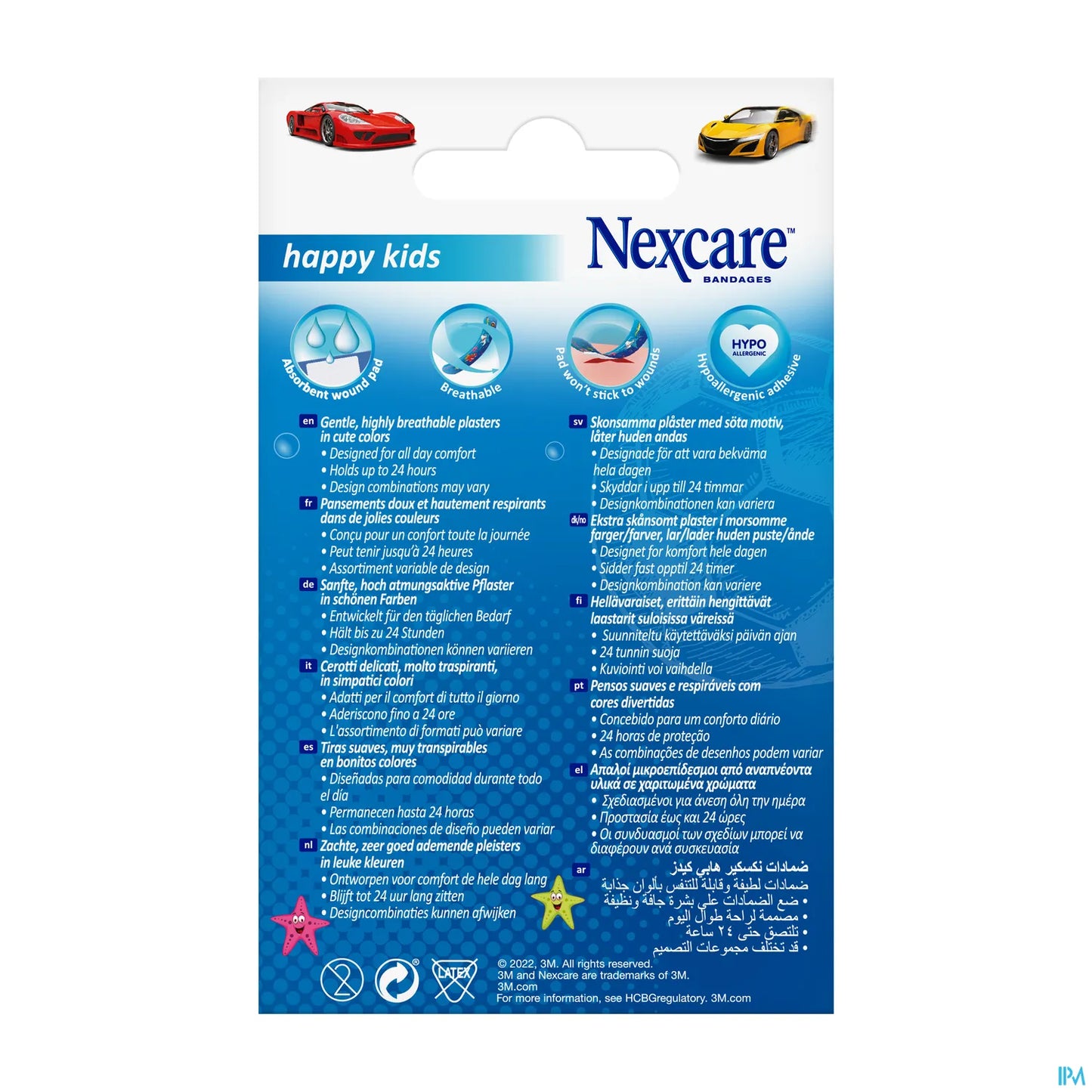 3M Nexcare Happy Kids Blue Pansements 20 Unités