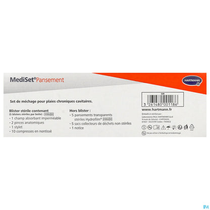 Mediset Pansement Mechage Set Plaies Cavitaire Chroniques X5