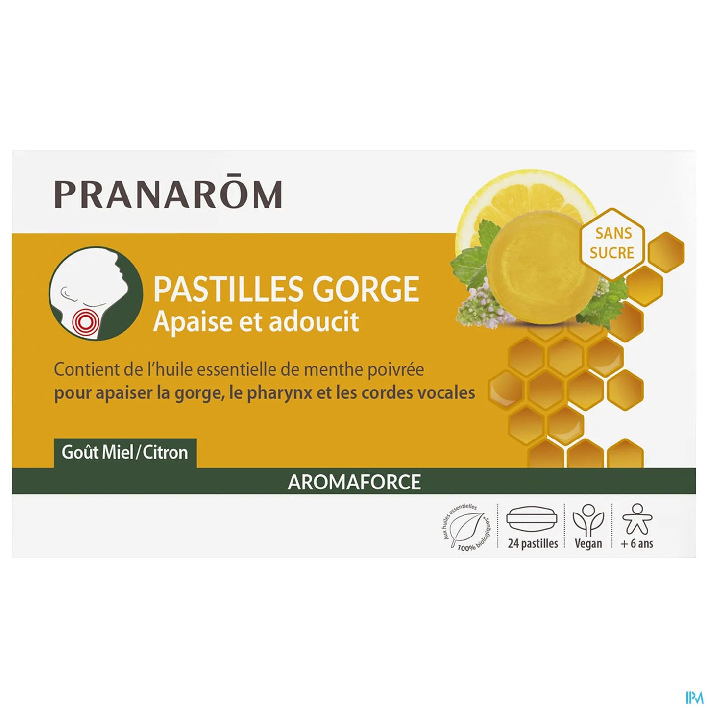 Pastiglie per la gola Aromaforce Honey Lemon 24 pastiglie