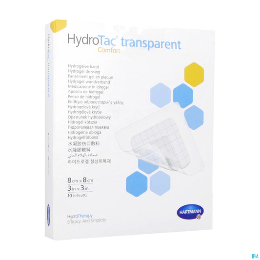 Hydrotac Transparent Comfort 8 x 8 cm Boîte de 10