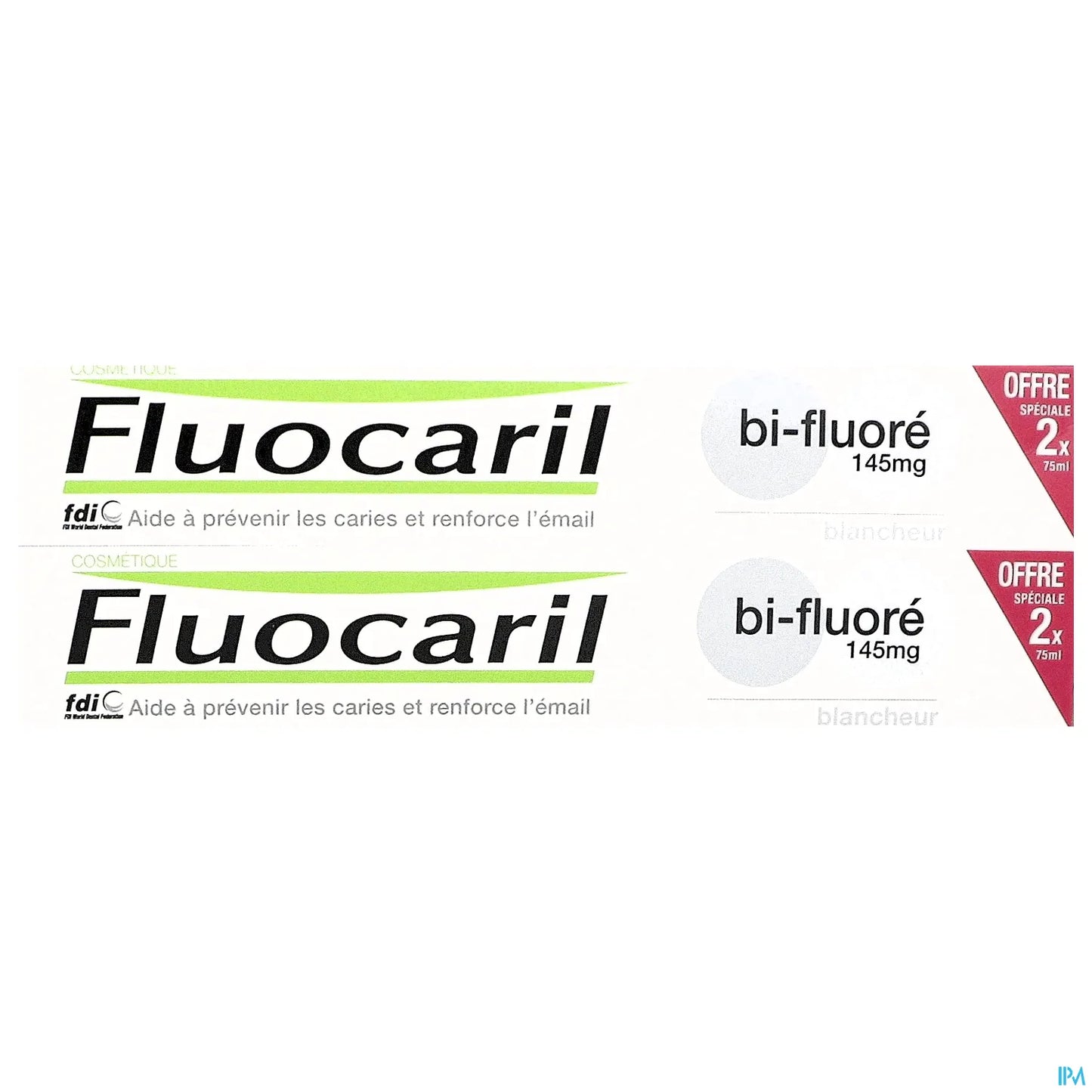 Dentifricio sbiancante Bi-Fluoruro 145 mg 2x75 ml