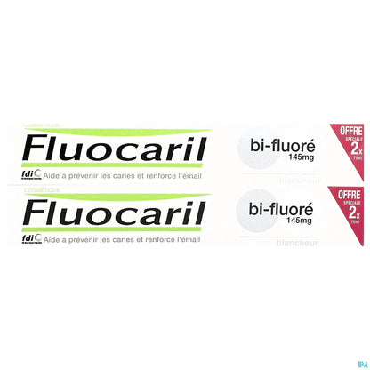 Dentifricio sbiancante Bi-Fluoruro 145 mg 2x75 ml
