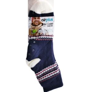 Aloe Cabin Socks Moisturizing Socks Grey Tribal Size 41-46 Men
