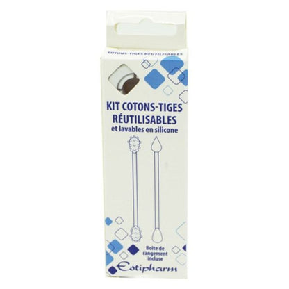 Kit di 2 bastoncini di cotone riutilizzabili in silicone