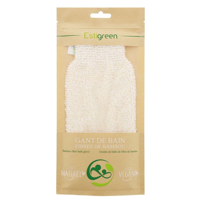 Estigreen Gant de Bain Fibre de Bambou 1 Gant