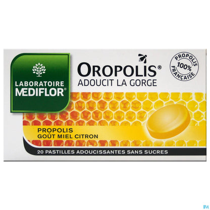 Pastilles Miel Citron 20 Pastilles Adoucissantes Sans Sucres